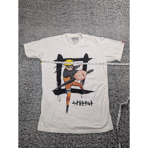 Naruto Shippuden Shinobi Shirt Mens Medium White Graphic Anime Short Sleeve Tee - Picture 3 of 6